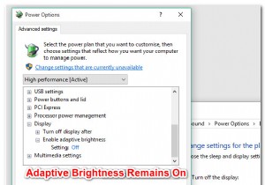 Fix: Windows 10 Adaptive Brightness won’t Turn Off