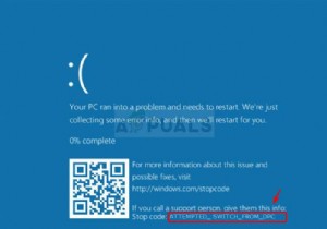 Fix: ATTEMPTED SWITCH FROM DPC Blue Screen of Death Error
