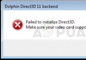 Fix: Failed to initialize Direct3D