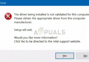Fix: The driver being installed is not validated for this computer