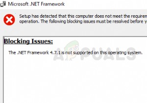 Fix: The .NET Framework 4.7 is not supported on this operating system