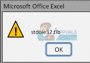 Fix: Microsoft Excel 2007 Error stdole32.tlb