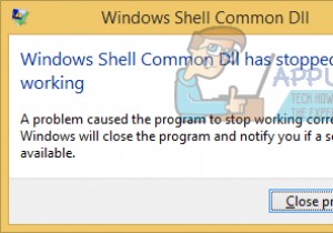 FIX: Windows Shell Common DLL has stopped working