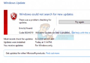 Fix: Windows Update Error 80244019
