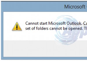 Fix: Outlook Error “The set of folders cannot be opened”