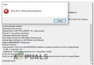 How to Fix ‘Error while Partitioning Drive’ in Rufus