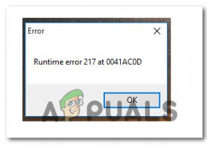 How to Fix Runtime Error 217 (0041ACoD) on Windows 10?
