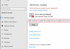 Resolve the  Update Service Shutting Down  Windows Installation Error