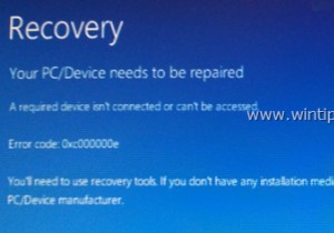 Resolve 0x000000E BSOD:  Required Device Not Connected  on Windows 10, 8, 8.1
