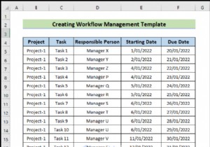 Build an Excel Workflow Management Template in 6 Easy Steps